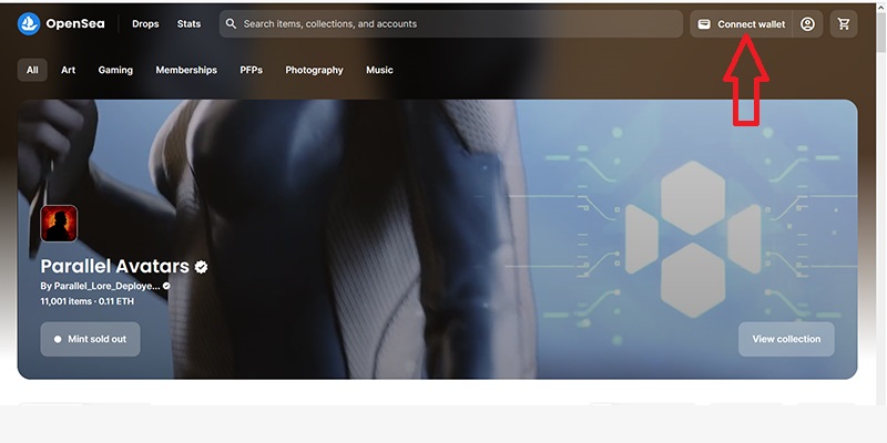 کیف پول خود را به opensea متصل کنید