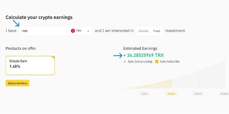 سود استیک trx در بایننس