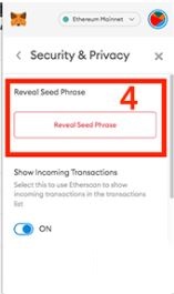 برای مشاهده عبارت بازیابی رمز عبور را وارد کنید
