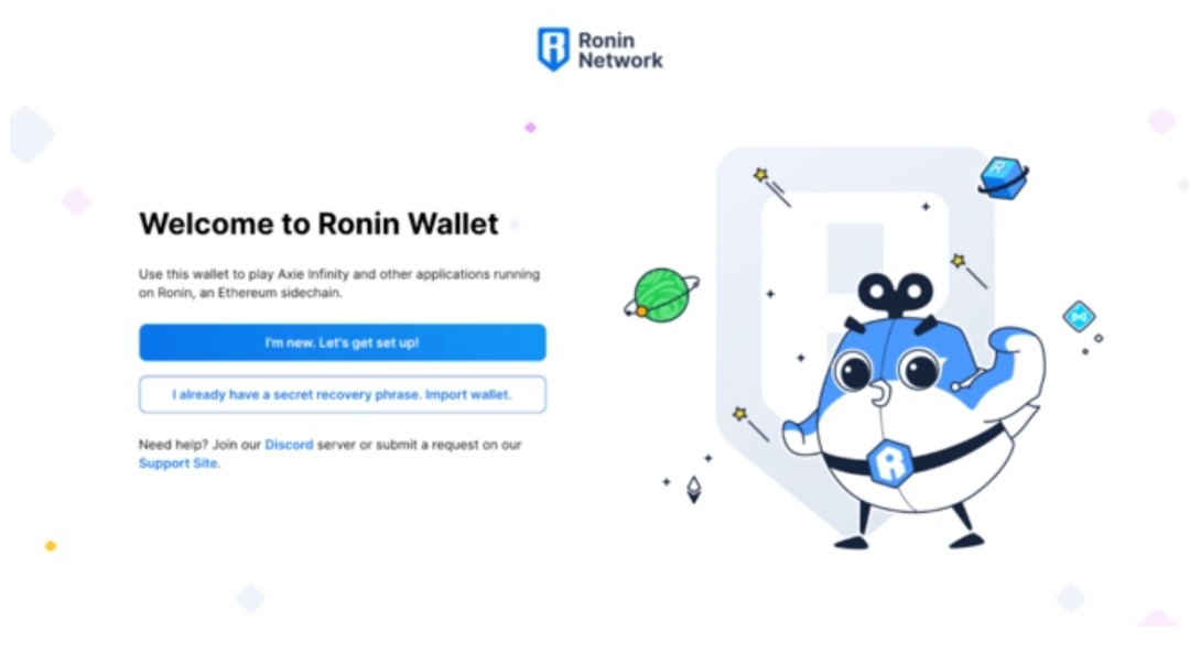 افزونه Ronin Wallet را نصب کنید 