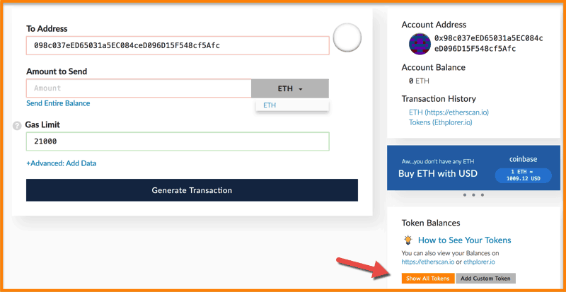 دریافت و انتقال ارز در کیف پول MyEtherVault