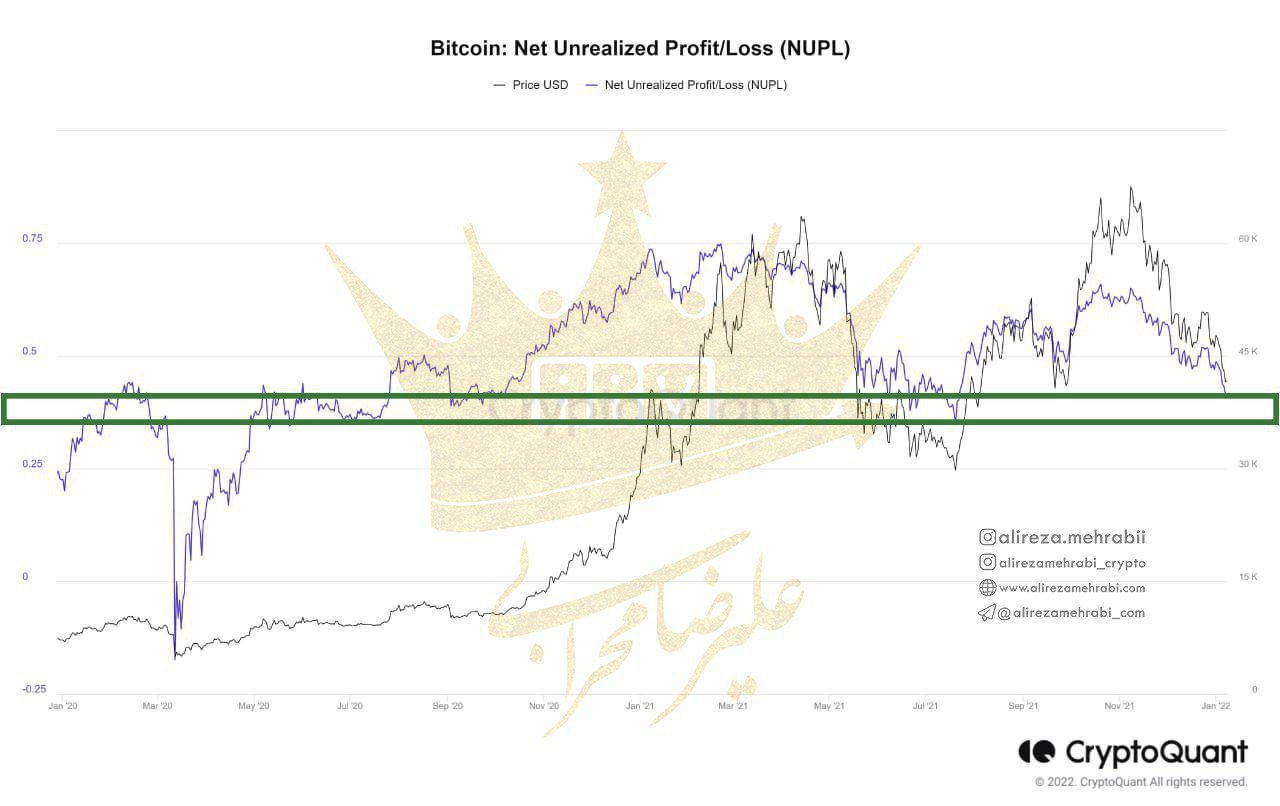 تجزیه و تحلیل روزانه شاخص NUPL بیت کوین