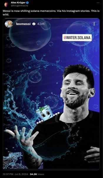 solana-memecoin-water-jumps-23-as-lionel-messi-awareness-in-Instagram- را افزایش می دهد