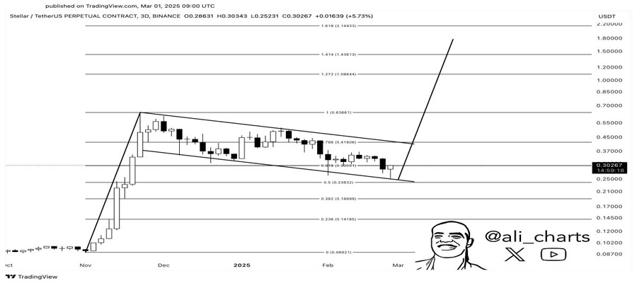 ستاره ای-xlm-skyrockets-18-to-anpace-xrp-in bulish-march